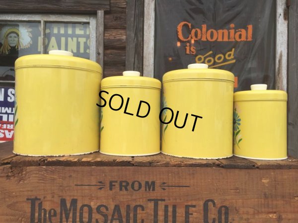 画像3: Vintage Ransburg Canister Set of 4 Flower (AL8585)