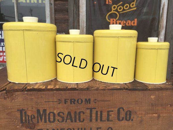 画像4: Vintage Ransburg Canister Set of 4 Flower (AL8585)