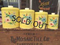 Vintage Ransburg Canister Set of 4 Flower (AL8585)
