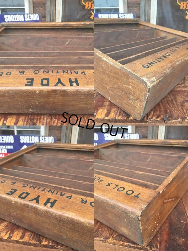 画像4: Vintage Hyde Tools Display Wood Case (AL9456)