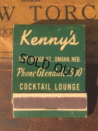 Vintage Matchbook Kenny's Cocktail Lounge (MA9830)