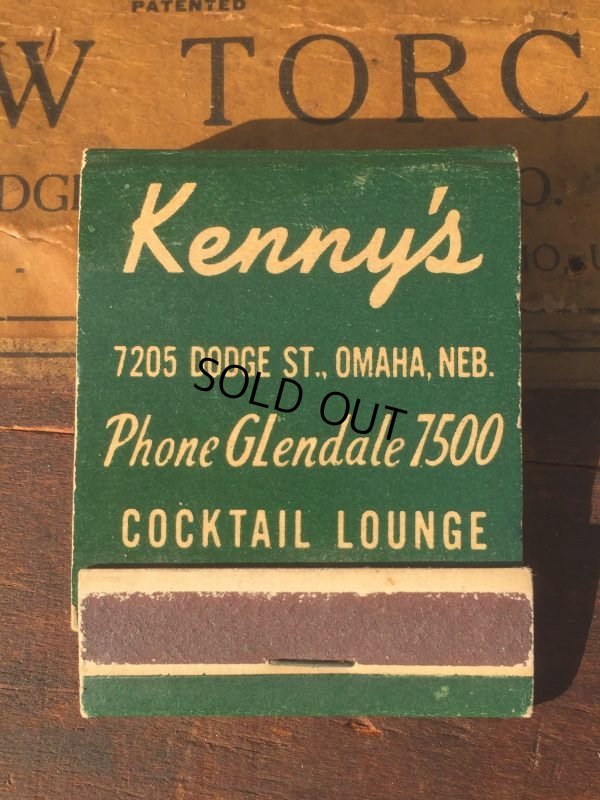 画像1: Vintage Matchbook Kenny's Cocktail Lounge (MA9830)