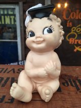 50s Vintage bonnytex Baby Graduate Rubber Doll (AL6682）