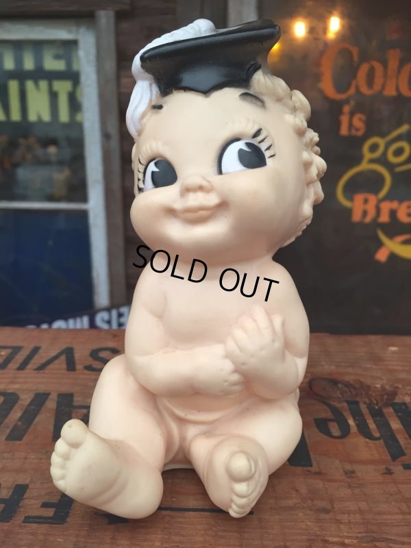 画像1: 50s Vintage bonnytex Baby Graduate Rubber Doll (AL6682）