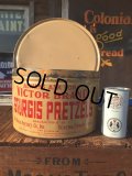 Vintage Tin Victor Brand Sturgis Pretzels Can (AL9681)