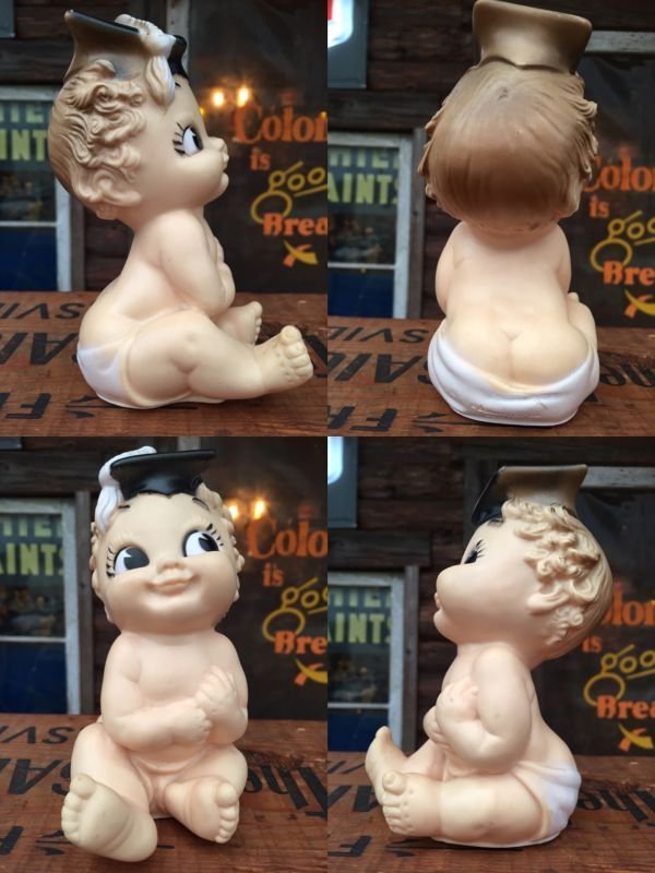 画像2: 50s Vintage bonnytex Baby Graduate Rubber Doll (AL6682）