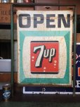 画像1: Vintage 7UP Drink Soda Roadside Stand Open Sign (AL9953) (1)