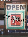 Vintage 7UP Drink Soda Roadside Stand Open Sign (AL9953)