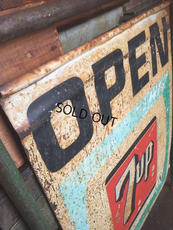 画像8: Vintage 7UP Drink Soda Roadside Stand Open Sign (AL9953)