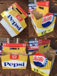 画像2: Vintage Soda 6 Pac bottles Cardboard carrying case Pepsi ( (AL0101) (2)