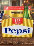 画像1: Vintage Soda 6 Pac bottles Cardboard carrying case Pepsi ( (AL0101) (1)