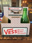 画像1: Vintage Soda 6 Pac bottles Cardboard carrying case Vess ( (AL0098) (1)