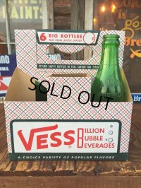 Vintage Soda 6 Pac bottles Cardboard carrying case Vess ( (AL0098)