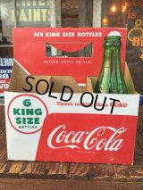 Vintage Soda 6 Pac bottles Cardboard carrying case Coca Cola (AL0104)