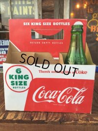 Vintage Soda 6 Pac bottles Cardboard carrying case Coca Cola (AL0104)