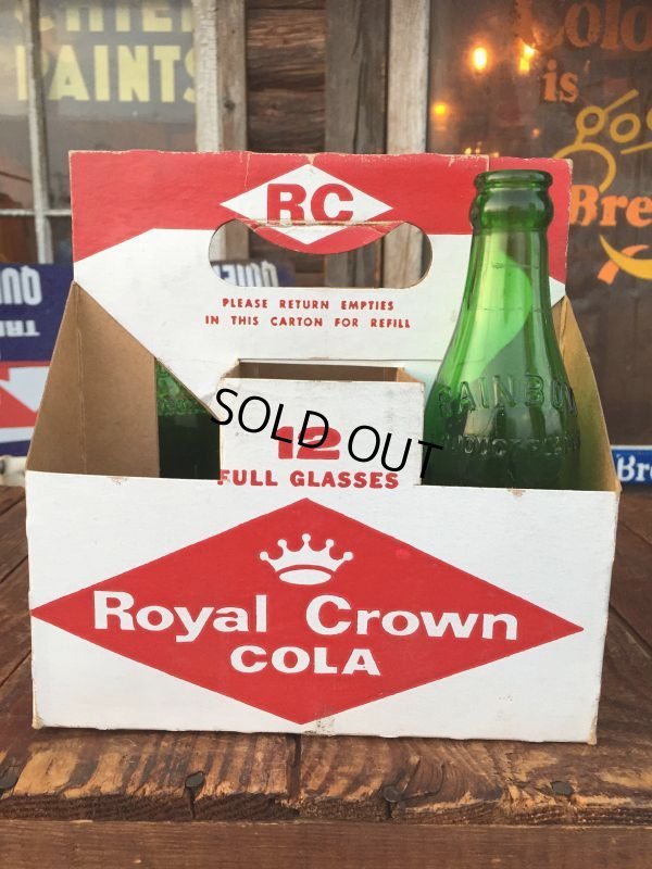 画像1: Vintage Soda 6 Pac bottles Cardboard carrying case RC COLA  ( (AL0097)