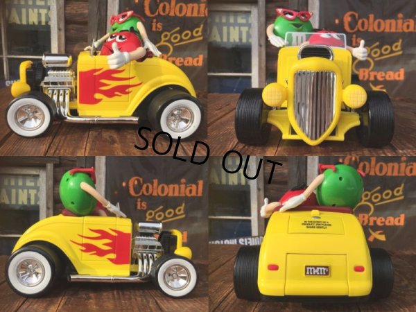 画像2: Vintage M&M's Dispenser Figure Hot Rod car (AL0191)