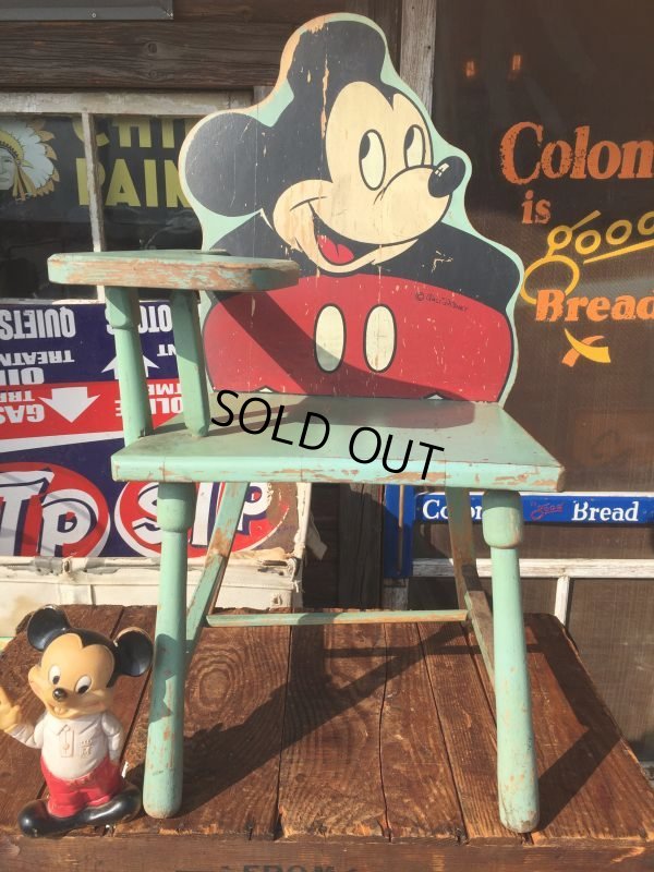 画像1: Vintage Disney Mickey Mouse Kids Desk Chair (AL0996)