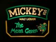 画像1: Vintage Mickeys Malt Liquor The Mean Green Lighted Beer Sign (AL1125) (1)