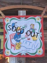 50s Vintage Hanky Disney Donald Duck with Alice Tea Party (AL1703)