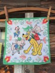 画像1: 50s Vintage Hanky Disney Pluto with the Three Little Pigs (AL1701) (1)