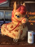 画像1: Vintage Ride on Toy Rubber Face Pony (AL2039) (1)