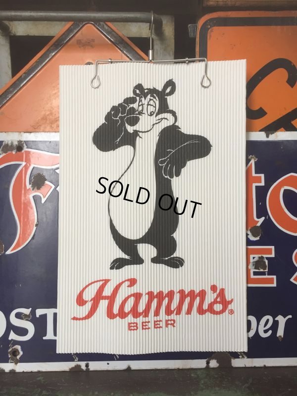 画像1: Vintage Hamm's Bear Poster Sign (AL3389)