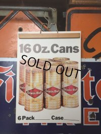 70s Vintage Grain Belt Beer 16OZ Cans Advertising Poster Sign (AL3460) 