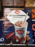 画像1: 60's Vintage Dairy Queen Poster Sign Store Display Shake&Freezes (AL3429) (1)