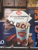 60's Vintage Dairy Queen Poster Sign Store Display Shake&Freezes (AL3429)