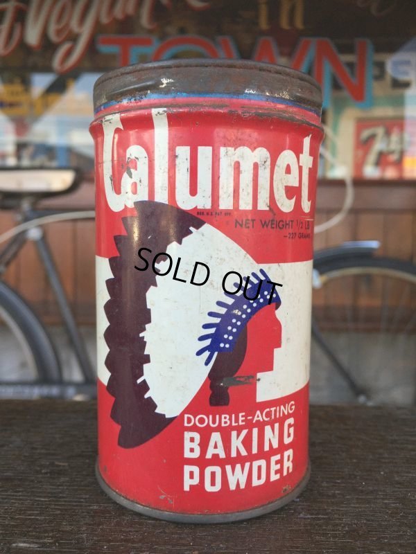 画像1: Vintage Calumet Baking Powder Can 1/2lb (J45) 
