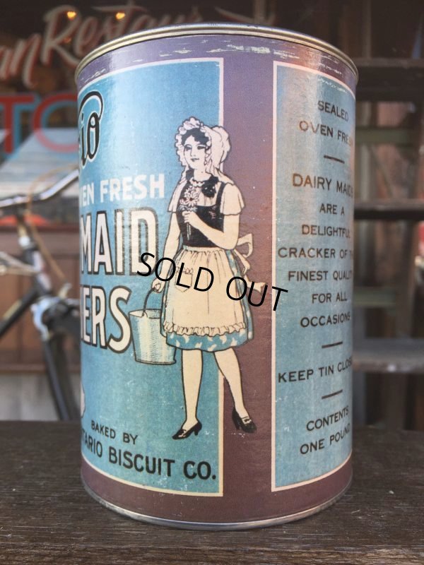 画像2: Vintage Ontario Oven fresh Dairymaid Crackers Bank Can (J40) 