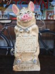 画像1: Vintage Thrifty The Wise Pig Cast Iron Piggy Bank (J059) (1)