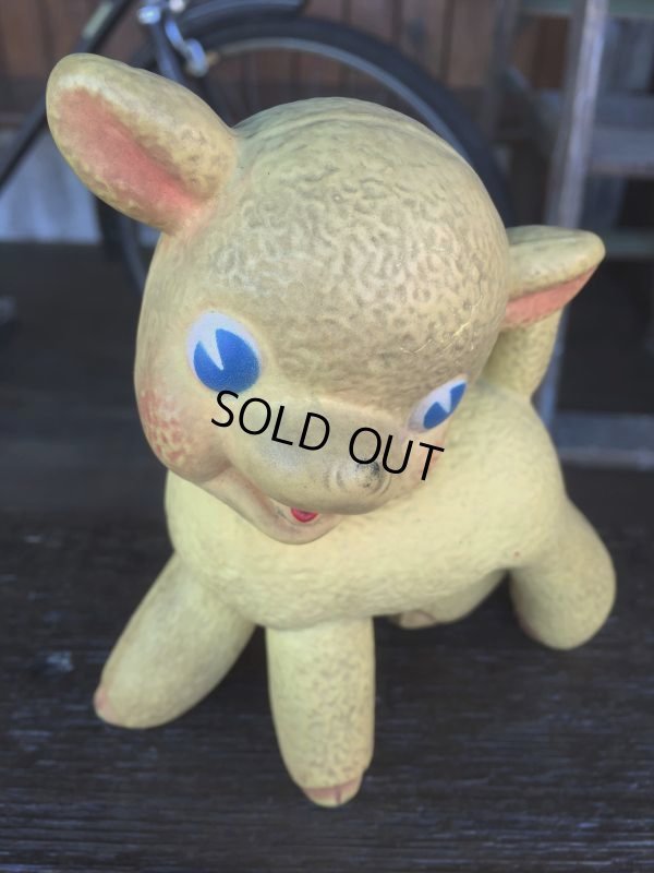 画像7: 50s Vintage Rempel Squeak Toy Little Sheep Lamb (J056)
