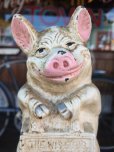 画像9: Vintage Thrifty The Wise Pig Cast Iron Piggy Bank (J059)