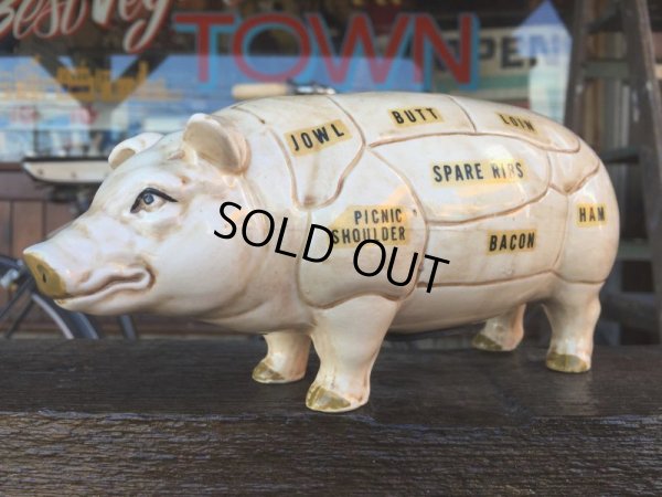 画像1: Vintage Ceramic Pig Piggy Bank (J058)