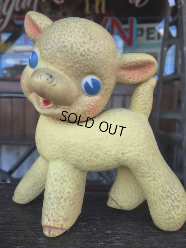 画像9: 50s Vintage Rempel Squeak Toy Little Sheep Lamb (J056)