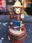 画像5: 70s Vintage Smokey Bear Ceramic Figure Jewelry Box (J062) 