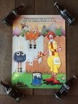 画像1: 70s Vintage McDonalds Poster Sign Ronald McDonald (J064)  (1)