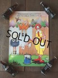 70s Vintage McDonalds Poster Sign Ronald McDonald (J064) 