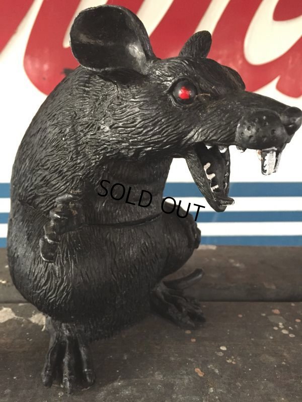 画像6: Vintage Halloween Scary Monster Black Rat (J074)