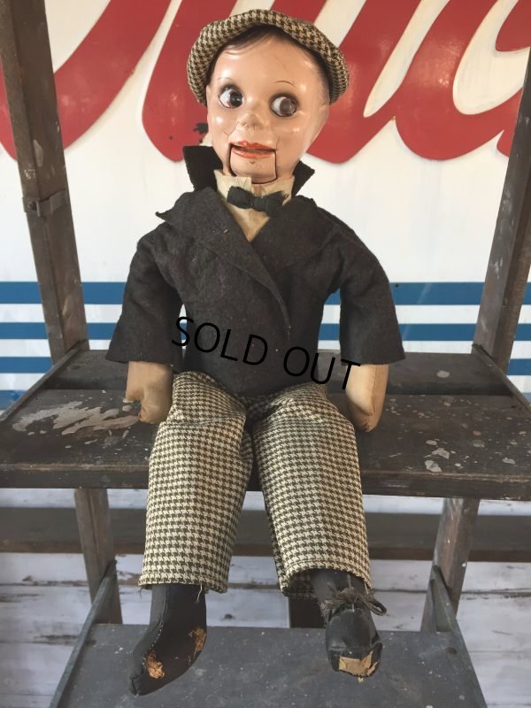 画像2: 30s Vintage Charlie McCarthy Composition Ventriloquist Doll (J087)