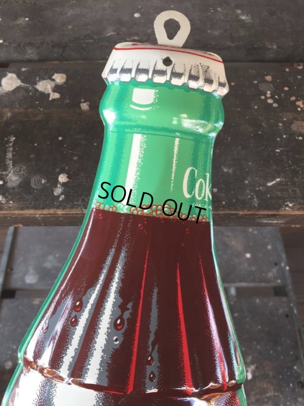 画像3: 70s Vintage Soda Coca Cola Metal Sign Advertising Thermometer (J093)