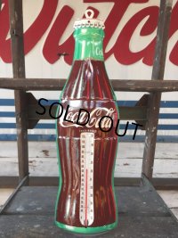 70s Vintage Soda Coca Cola Metal Sign Advertising Thermometer (J093)