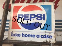 70s Vintage Soda Pepsi Metal Sign( (J092)
