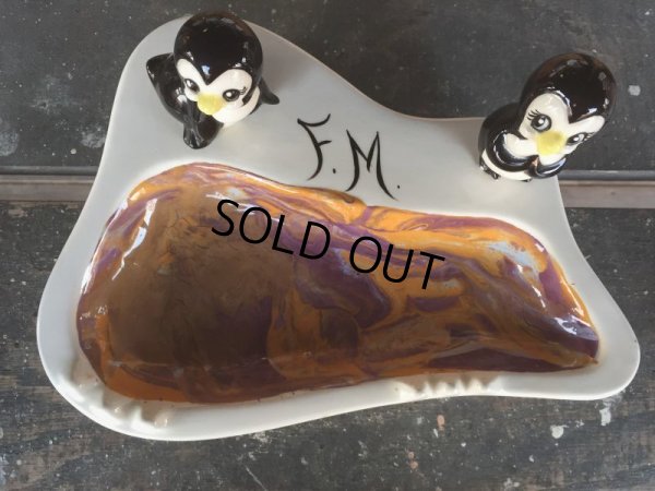 画像9: Vintage Ceramic Penguin Cigarette Ashtray (J125)