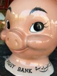 画像11: Vintage Ceramic Pig Face Piggy Bank (J128)