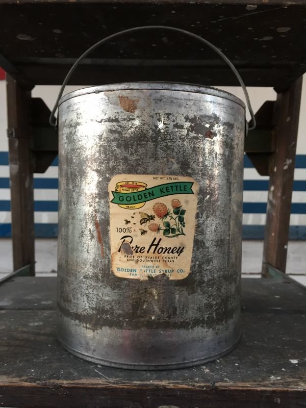 画像1: Vintage Pure Honey Can Bucket (J131)