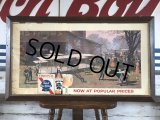 Vintage Pabst Blue Ribbon Beer Lithograph Cardboard Framed Sign (J151)