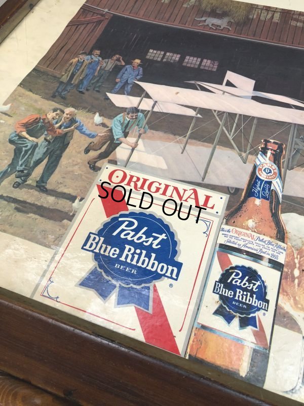 画像4: Vintage Pabst Blue Ribbon Beer Lithograph Cardboard Framed Sign (J151)